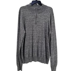 Preppy 14th & Union Men’s Gray Knit Crewneck Sweater Size L Casual Classic